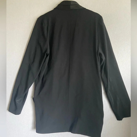 Monk & Lou tuxedo collar flowy draped one button jacket with pockets size S - Picture 2 of 13